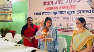 Read more about the article के.जी स्कूल परिसर में गुरुवार को राष्ट्रीय पोषण माह के समापन समारोह में बतौर मुख्य अतिथि शामिल हुई उपायुक्त