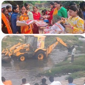 Read more about the article प्रथम महापौर अरुणा शंकर ने छठ घाटो की कराई साफ-सफाई