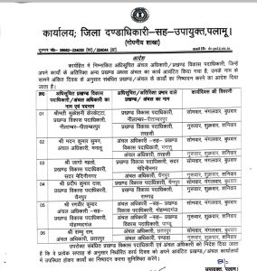 Read more about the article डीसी ने अतिरिक्त प्रभार वाले बीडीओ-सीओ के कार्य दिवस का किया निर्धारण