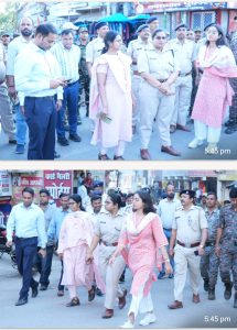 Read more about the article उपायुक्त एवं पुलिस अधीक्षक के संयुक्त नेतृत्व में चैनपुर एवं शहर में निकाला गया फ्लैग मार्च